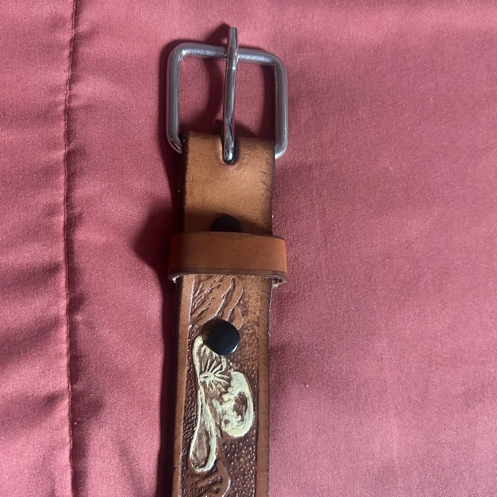 Kids Leather Western Belt